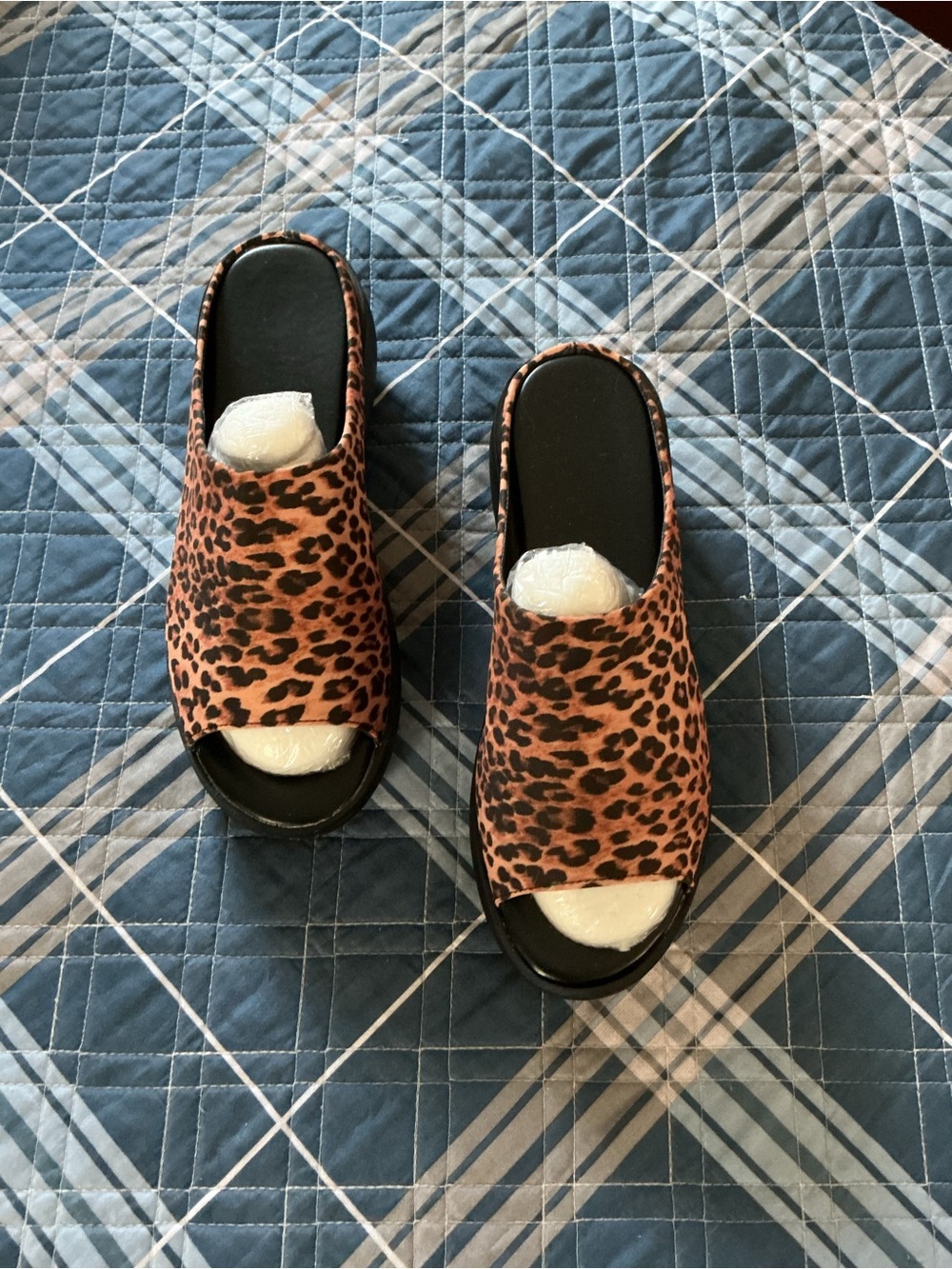 Leopard Print Slide Sandals - Women - Picture 2 of 4